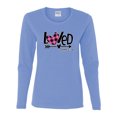 thumbnail image 2 of Wild Bobby Loved John 3:16 Inspirational/Christian Women Graphic Long Sleeve Tee, Light Blue, Large, 2 of 6