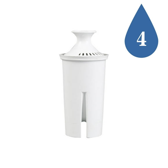 Replacement for Brita® Water Filter, Pitchers and Dispensers, Classic OB03, Mavea® 107007, and More, NSF Certified Pitcher Water Filter, 1 Year Filter Supply, 4 Count