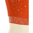 thumbnail image 5 of YONGHS Women's Lyrical Dance Costume Rhinestone Crop Top with Skirted Leotard Ballet Dance Outfits Orange XXL, 5 of 7