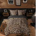 thumbnail image 2 of Manfei Leopard Print 7-Piece Twin Bedding Sets,Wild Animal Bedding Comforter Set,Cheetah Pattern Sheet Sets For Girl Kids,Breathable Home Decor Reversible, 2 of 9