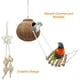 thumbnail image 3 of Juguetes para loros JanHm 7 piezas jaula para pájaros de coco natural con escalera columpio colgante hamaca para escalar escalera giratoria, 3 of 5
