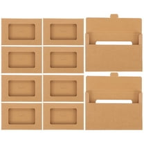 ROSENICE 10Pcs Packing Boxes for Envelop and Postcard 6.3X4.1X0.2In Light Brown Kraft Paper