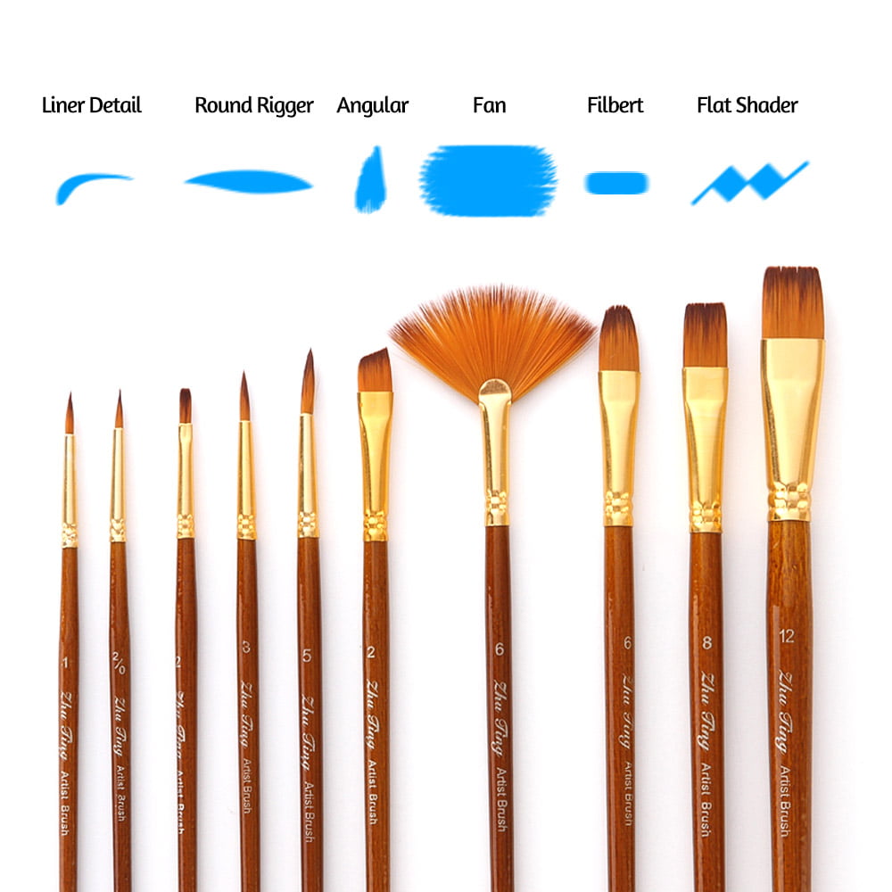 6pcs gouache Stylo Nylon Cheveux peinture à l'Aquarelle Brush Set Art Supply Craft Hot 