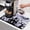 Purple, variant on Halloween Dish Drying Mats for Kitchen Counter, Goth Flying Witch Haunted Castle Tree Silhouette Purple Absorbent Coffee Bar Mat with Non-slip Rubber Backed Quick Drying Dish Rack Pad 16"x24"