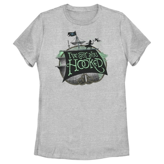 Women's Peter Pan & Wendy I've Got You Hooked  Graphic Tee Athletic Heather Small
