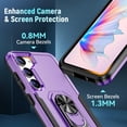 thumbnail image 6 of for Samsung S23 Plus Case for Galaxy 23 Plus,Heavy Duty Drop Protection Rugged Shockproof/Dust Proof Military Protective Tough Durable Phone Cover,23 Plus Case-Purple+Black, 6 of 12