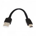 thumbnail image 3 of FVH 13cm USB 2.0 Type-A Male to Mini 5Pin USB Male Male Data Flat Slim FPC Cable for FPV Disk Phone, 3 of 7