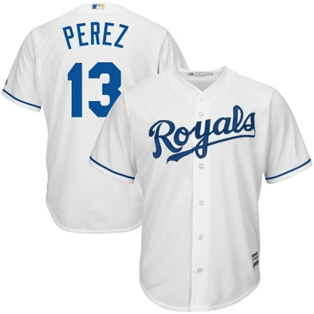 - Salvador Perez Kansas City Royals Majestic Cool Base Player Jersey - White