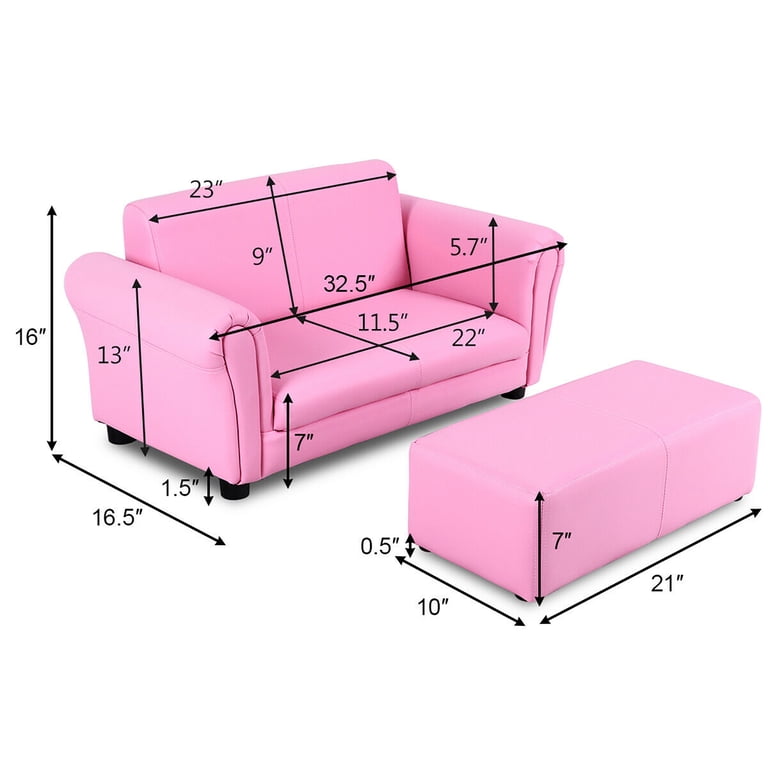 Costway Cozy Pink Armchair for Childs & Toddlers: Kid's Lounge