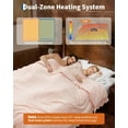 thumbnail image 4 of Heated Comforter Blanket Queen Size with Wireless LCD Controller, Fast Heating Electric Quilt, 6 Heat Levels & 10H Time Settings, Pink Queen 90" x 90", 4 of 8