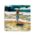 thumbnail image 1 of Betsy Drake CT602 Fille à la Plage Sous-Verre - Ensemble de 4, 1 of 1
