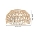 thumbnail image 2 of GOOHOCHY Hand Woven Rope Small Lampshade Light Brown for Indoor Ceiling and Table Lamps, 2 of 5