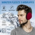 thumbnail image 2 of 2Pcs Winter Ear Muffs for Men Women Classic Unisex Fleece Ear Warmers for Cold Weather Behind the Head Earmuffs Adjustable, 2 of 7