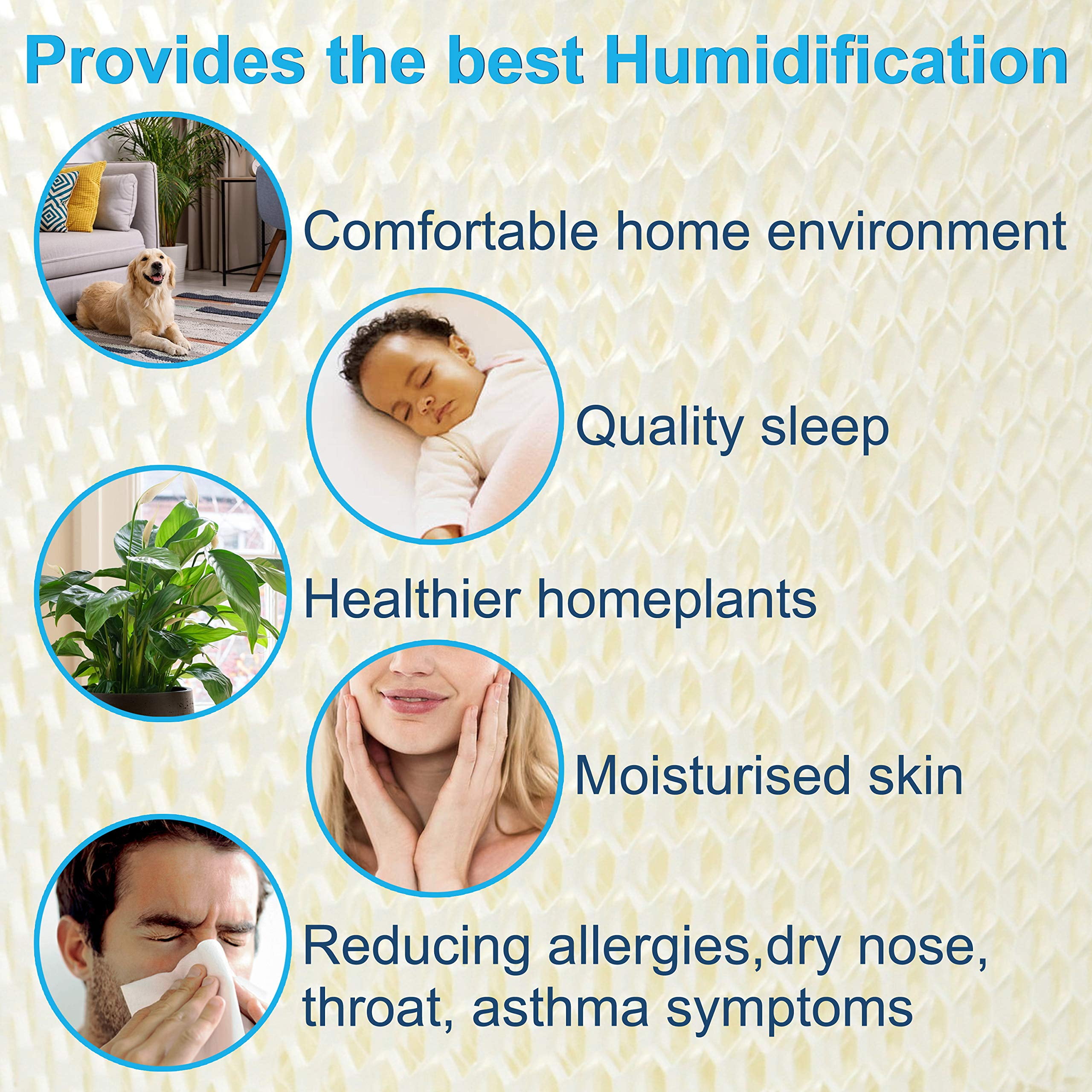 HQRP 2-Pack Humidifier Wick Filter Replacement for Sears Kenmore 14909, 14912, 32-14912, 42-14912, Replacement for Emerson Essick Air AIRCARE HDC-2R & HDC-411