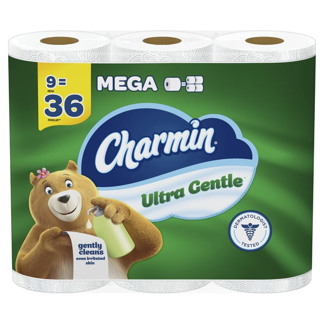 Charmin - Papel higiénico ultra suave, 9 rollos mega y 231 hojas por rollo