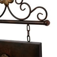 thumbnail image 5 of DecMode Bronze Metal Suspended Fleur De Lis Wall Decor with Scrollwork Hanger, 5 of 10