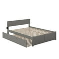 thumbnail image 3 of Bowery Hill Modern Wood Queen Bed with Footboard/Trundle in Gray, 3 of 4