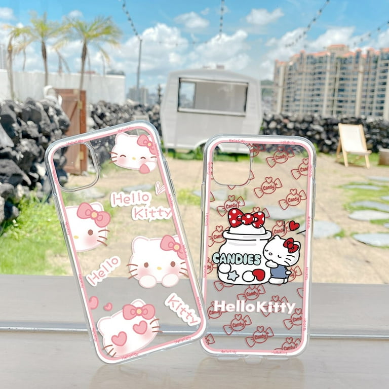 Sanrio Hello Kitty Transparent Soft Phone Case For Apple iPhone 12 13 Mini  14 11 Pro 5 6 7 8 Plus X XS Max XR SE 2022 2020 Cover 