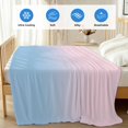 thumbnail image 4 of Pink Blue Ombre Cooling Blanket,Lightweight Breathable Summer Throw Blanket with Double Sided Cold Effect,Pink Gradient Color Modern Abstract Art Picnic Blankets Bed Sheet for Hot Sleepers 40"x60", 4 of 8