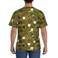 thumbnail image 3 of Bixox Men's Gnomes Playing in the Garden Printed Short Sleeve Skinny Athletic T-Shirt, 3 of 6