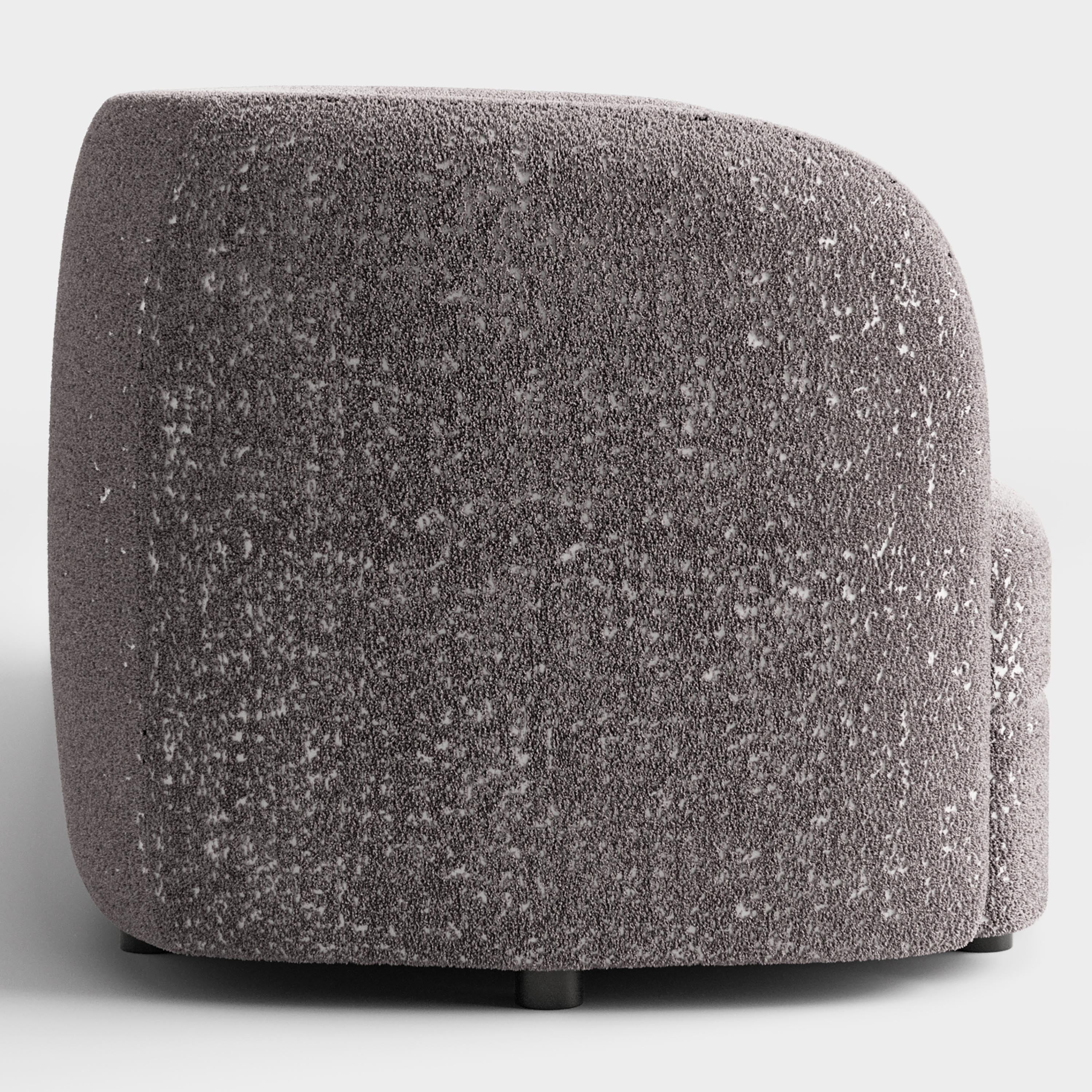 Furniture of America Sonya Tuxedo Style Upholstered Boucle Fabric Charcoal Gray Sofa