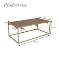 thumbnail image 3 of Alazyhome  Modern Industrial Style Rectangular Wood Grain Top Coffee Table, 3 of 6