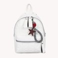 thumbnail image 4 of Mochila Cuero PU para Mujer Color Sólido Bolso Diario Bolsos Hombro (negro B), 4 of 9