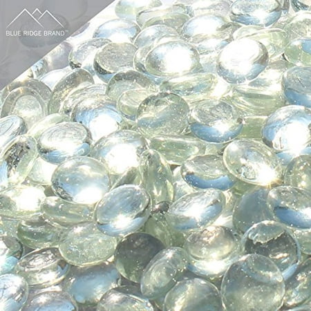 Fire Pit Glass - Crystal Clear Reflective Fire Glass Beads 3/4