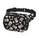 thumbnail image 2 of Fotbe black white Skull bone Cangurera Cuadrada con Estampado de Doble Capa, Bolsa de Cintura Ajustable Mini para Hombres y Mujeres, 2 of 9