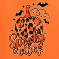 thumbnail image 6 of Wild Bobby Spooky Vibes Pumpkin Skulls Bats Stars with Orange and Black Halloween Men Tee, Orange, 5X-Large, 6 of 6