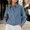 Light Blue, variant on Women's Collared Button Down Cropped Denim Jacket, Long Sleeve Utility Jean Shacket with Big Chest Pockets Gray S