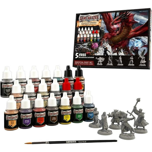 Army Painter, The Character Starter Paint Set w/Heroes Miniatures New