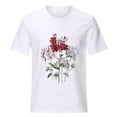 thumbnail image 6 of Ichuanyi Women's Fashion Floral Plant Print Short Sleeve Tee Female Round Neck Loose T-shirt, 6 of 6