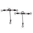 thumbnail image 3 of 10Pcs Fishing Swivels Swivels Connector with Luminous Beads - Gray, 8×10, 3 of 6