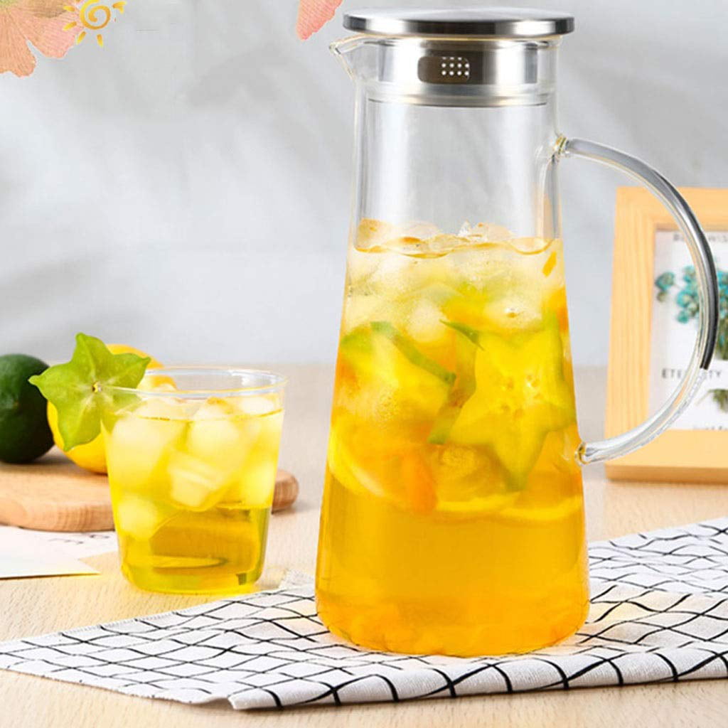 Iced Tea Beverage Drink Jar Water Acrylic Juice Pitcher Jug with Lid 