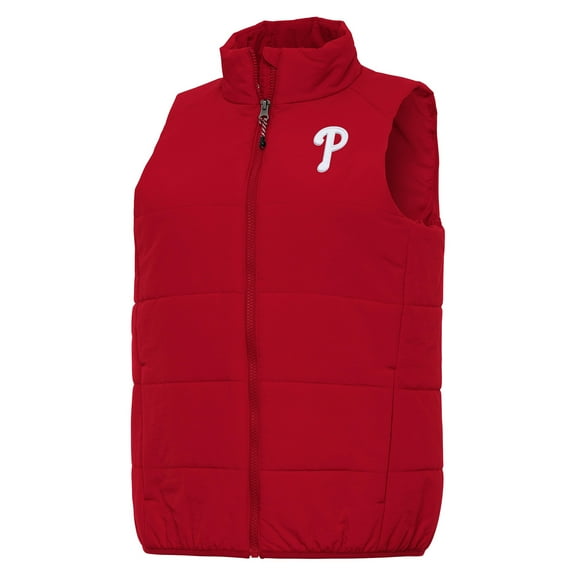 Women's Antigua Red Philadelphia Phillies Experience Full-Zip Vest