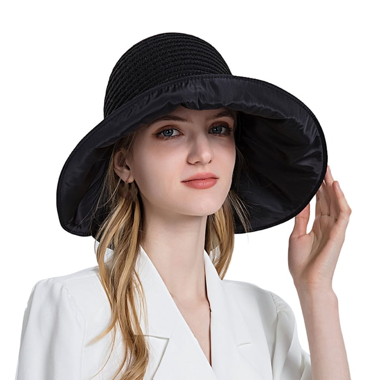 Wide Brim Bucket Hat,Foldable Sun Hat UPF 50+ Beach Cap  display picture 3