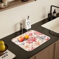 thumbnail image 5 of Yayeee Dish Drying Mat for Kitchen Counter 16" x 18" Microfiber Super Absorbent Coffee Decorative Pad, Retro Starfish, 5 of 9