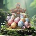 thumbnail image 6 of Costeam Easter Cross Acrylic Garden Stake，Weather Resistant Outdoor Decor for Lawn Yard and Holiday Celebration, 6 of 6