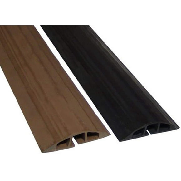 Electriduct D-100 Rubber Duct Floor Cord Cover Wire Management Cable Protector - 5 Feet (Brown)