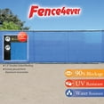 thumbnail image 3 of Fence4ever Blue 4' x 50' 4 ft tall Fence Privacy Screen Windscreen Shade Cover Mesh Fabric Tarp, 3 of 6
