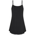 thumbnail image 4 of Womens Dresses Summer Sleeveless Spaghetti Strap Double Plain Shift Casual Dress Black XXXXXL, 4 of 5