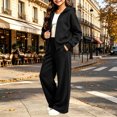 thumbnail image 6 of BXJX Girls Outfit Sets, Spring Fall Zip up Long Sleeve Hoodies and Sweatpants 2 Piece Sets Black Size 5-6 T, 6 of 7