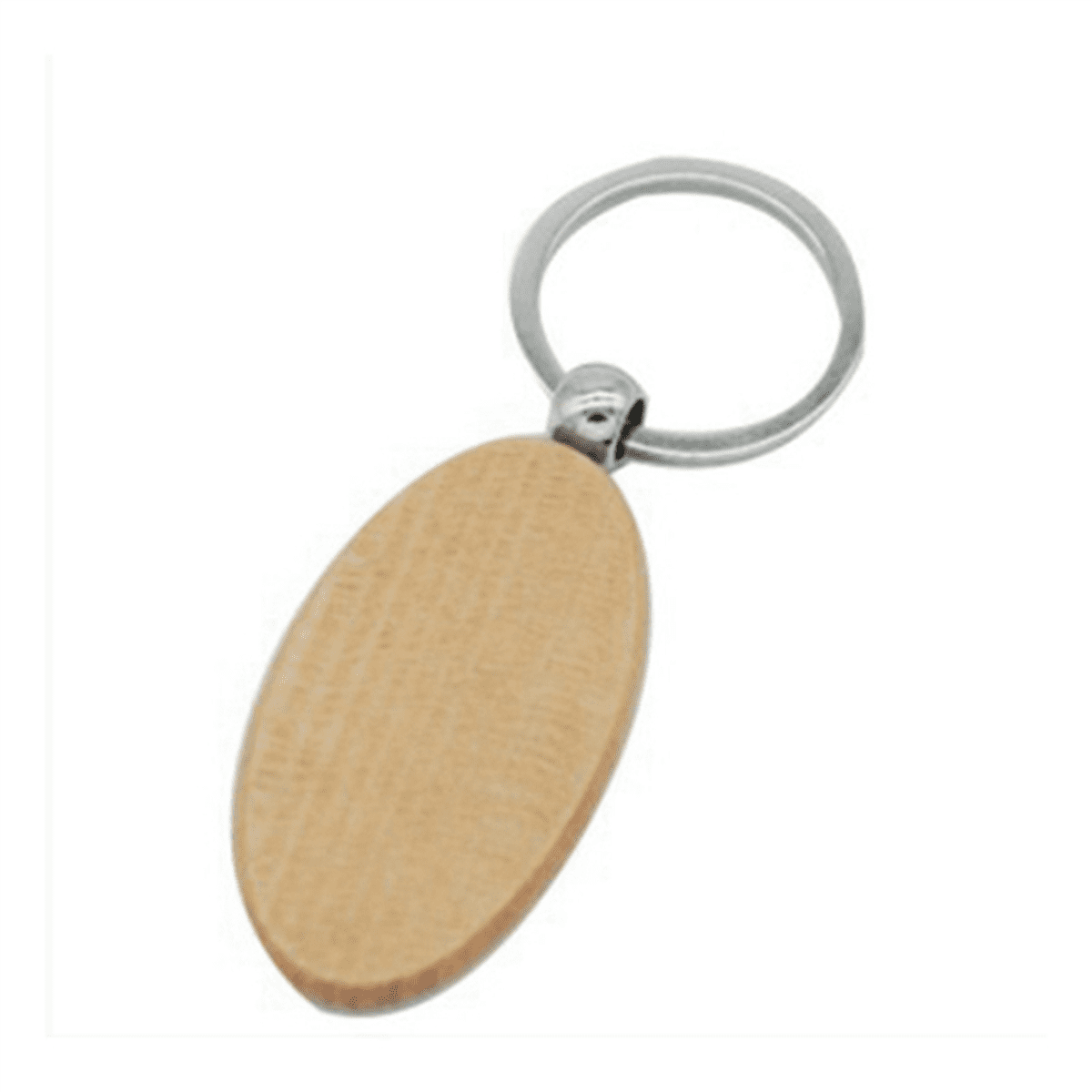 500Pcs Blank Oval Ellipse Wooden Key Chain DIY Promotion Keychain Pendant Keyring Tags Promotional Gifts