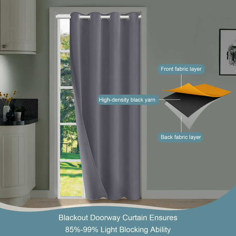 DONGPAI Blackout Doorway Curtain, Privacy Door Curtain Room