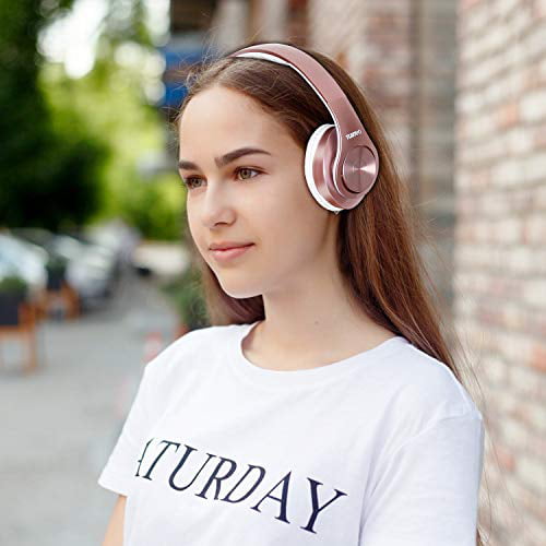 Bluetooth Headphones Wireless,TUINYO Over Ear Stereo Wireless Headset 35H Playtime with deep bass Built-in Mic Wired Mode PC/Cell Phones/TV-Dark Blue Soft Memory-Protein Earmuffs