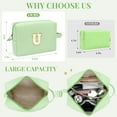 thumbnail image 2 of Gynky Makeup Bag Toiletry Bag Organizer Personalized Initial Make up Cosmetic Bags Travel Essentials for Birthday Christmas Girl Women Girlfriend Teacher Valentines Day Gifts, 2 of 9