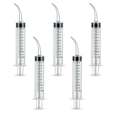 ACDANC Tonsil Stone Remover Teeth Hygienicer Dental Irrigation Hygienicing with Curved Tip for Oral Dental Care Feed Pets 5 Pcs