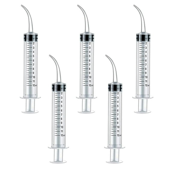 ACDANC Tonsil Stone Remover Teeth Hygienicer Dental Irrigation Hygienicing with Curved Tip for Oral Dental Care Feed Pets 5 Pcs