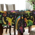 thumbnail image 3 of JSTEL Cat Rainbow Table Cloth Square 60 x 60 Inch Tablecloth Anti Wrinkle Table Cover for Dining Kitchen Parties, 3 of 6